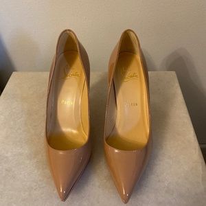 Christian Louboutin 100mm nude platforms size 6.